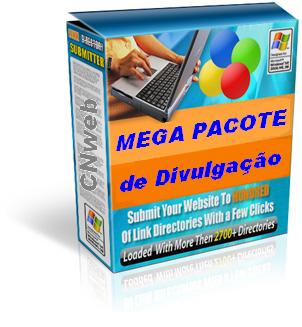 MEGA PACOTE de DIVULGACAO CN.web - http://www.loja.vempranet.com - FA�A VOC� MESMO a DIVULGA��O do seu SITE, LINK, LINKS de SITES ou PROGRAMAS de AFILIADOS ou MMN, BLOG, PORTAL ou LOJA VIRTUAL GRATIS - Divulgacao Gratis, Divulgacao Gratuita, Cadastro nos Buscadores, Meta Cadastro, Mecanismos de Buscas, Motores de Buscas, Diretorios, FFA, SEO, Otimizacao para Sites de Buscas - Brindes - Bonus - Utilitarios Gratis - Ferramentas Gr�tis - Programas Gratis - Softwares Gratis - Scripts Gratis!